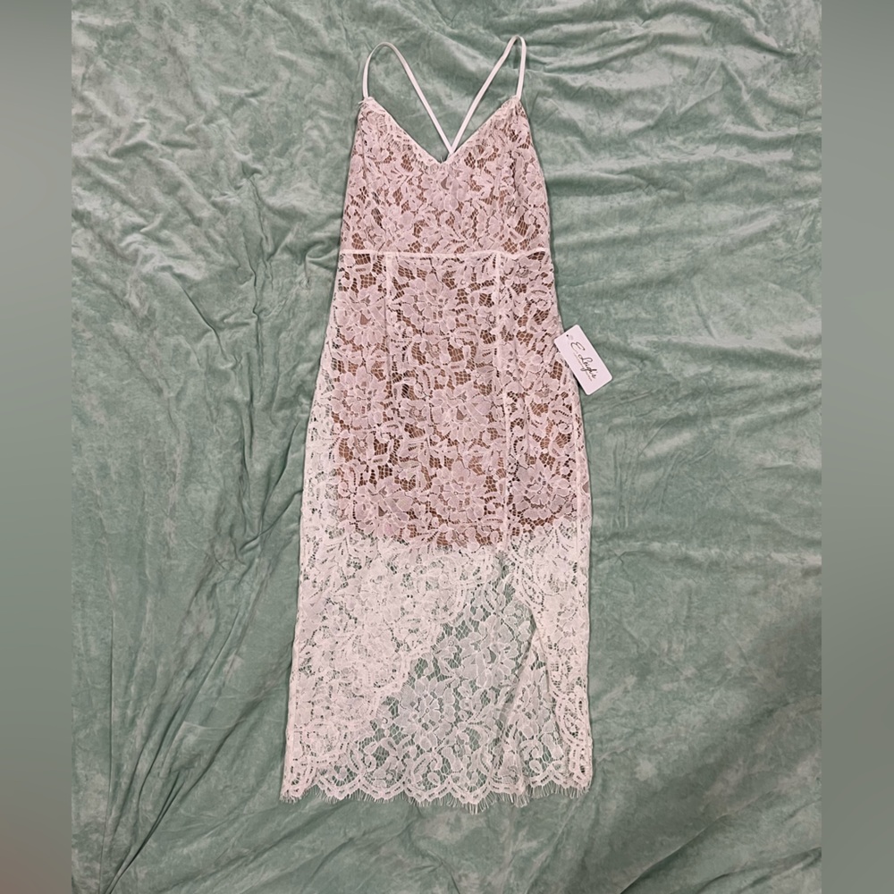 White lace dress